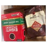 Boxed K-Cups and Bag of Coffee Grounds