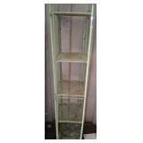 Green Metal Mesh Shelving Unit