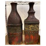 Decorative Painted Metal Vases