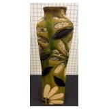 Three Hands Ceramic Vase with Floral Motif