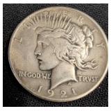 1921 Silver Coin with Liberty Design