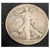 1945 United States Walking Liberty Half Dollar