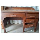 Wood Writing Desk with Three Drawers