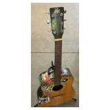 Rogue RG-624 Acoustic Guitar with Sticker Decor