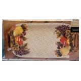 20-Inch Hand-Painted Ceramic Rectangular Platter