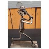 Metal Sculpture of Tennis Player