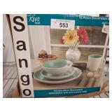 Sango Riva Teal 16-Piece Dinnerware Set