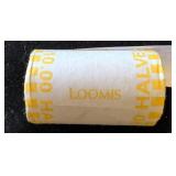 Loomis-Wrapped Roll of Half Dollar Coins
