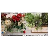 Two Decorative Faux Floral Arrangements