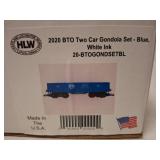 2020 HLW Blue BTO Gondola Train Set, White Ink