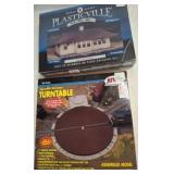 Plasticville Rural Station and HO Scale Turntable