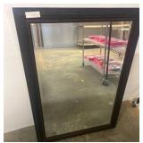 Rectangular Mirror with Dark Wood Frame, 29x42