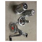Metal Hand-Crank Rotary Grater with Attachments