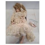 Porcelain Doll Marked Hilary