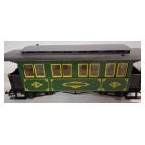 LGB Passenger Train Car in Green and Yellow