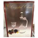 Crystal Decanter and Wine Glass Set in Box