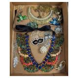 Costume Jewelry Collection With Beaded Collar