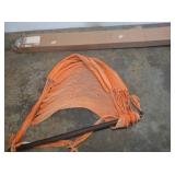 Orange Rope Hammock with Metal blinds