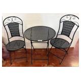 Metal Bistro Set with Table and Chairs