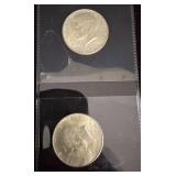 1964 Kennedy Half Dollar Coins in Plastic Sleeve
