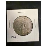 1941 Walking Liberty Half Dollar Coin