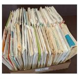 Sewing Patterns in a Cardboard Box