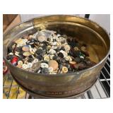Ward Baking Co. Tin with Assorted Buttons