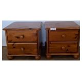 Pine Two-Drawer Nightstands
