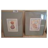 Framed Shell Prints by P. Behrens