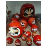 Painted Daruma Figurines