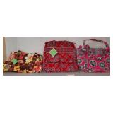 Three Quilted Tote-Style Bags