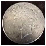 1927 Peace Silver Dollar Coin