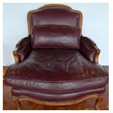 Sam Moore Leather Accent Chair with Nailhead Trim