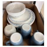 Corelle Dinnerware Set With Blue Floral Pattern