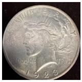 1923 Silver Peace Dollar Coin