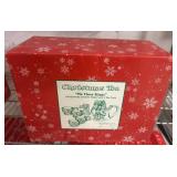 Christmas Tea Set with Handpainted Ceramic Items
