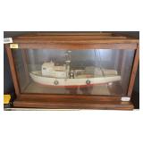 Wood-Framed Ship Diorama 'Laura Lea' by Craftsman