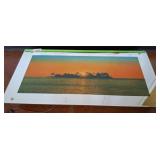 Panoramic Backlit Island Sunset Wall Art