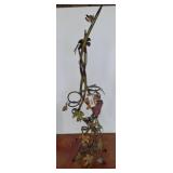 Metal Wine Rack with Grape and Vine Design