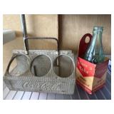Coca-Cola Bottle with Carrier and Holder