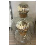 Glass Decanters with Silver-Toned Stoppers