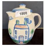 Hand-Painted Ceramic Teapot with Lid