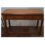 Oak Console Table With Two Drawers
