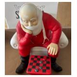 Winter Silhouette Porcelain Santa Figurine