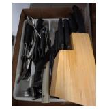Kitchen Utensils and Knife Block