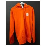 Orange Pullover Hoodie with Paw Print Logo