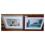 Framed Prints: Porch Scene and Train Race