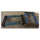 Two Metal Platform Dollies with Casters