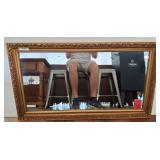 Rectangular Mirror in Ornate Gold-Tone Frame