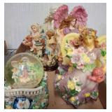 Angel Figurines and Water Globe